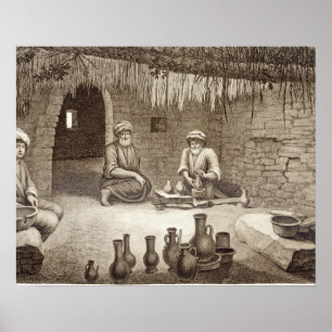 Interior of a Potter's Workshop, from Volume II Ar Poster
