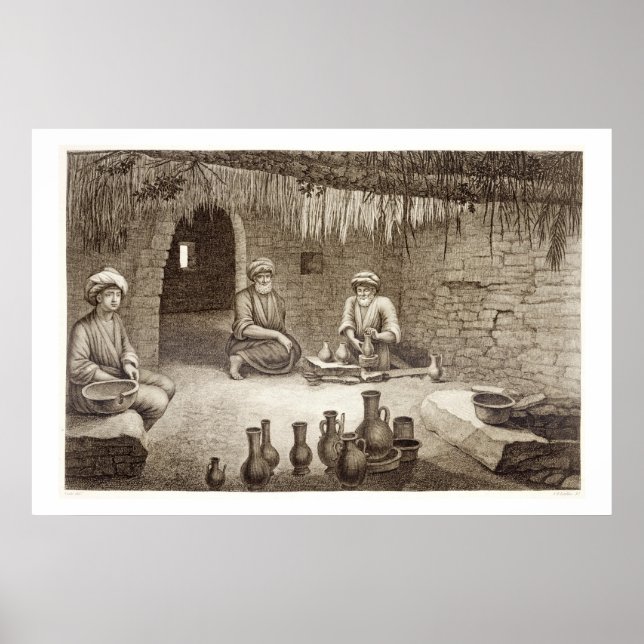 Interior of a Potter's Workshop, from Volume II Ar Poster (Front)