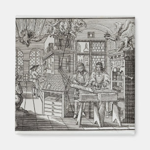 Interior of a printing works in Nuremberg Magnet