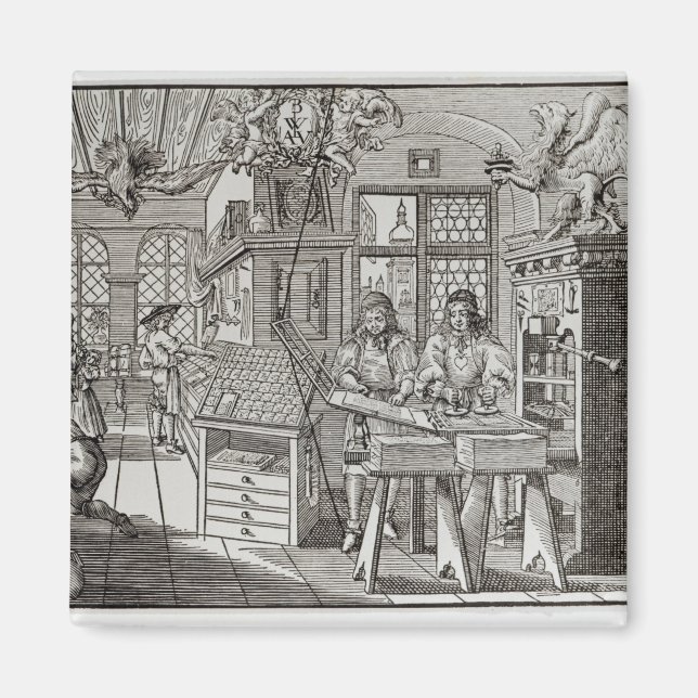 Interior of a printing works in Nuremberg Magnet (Front)