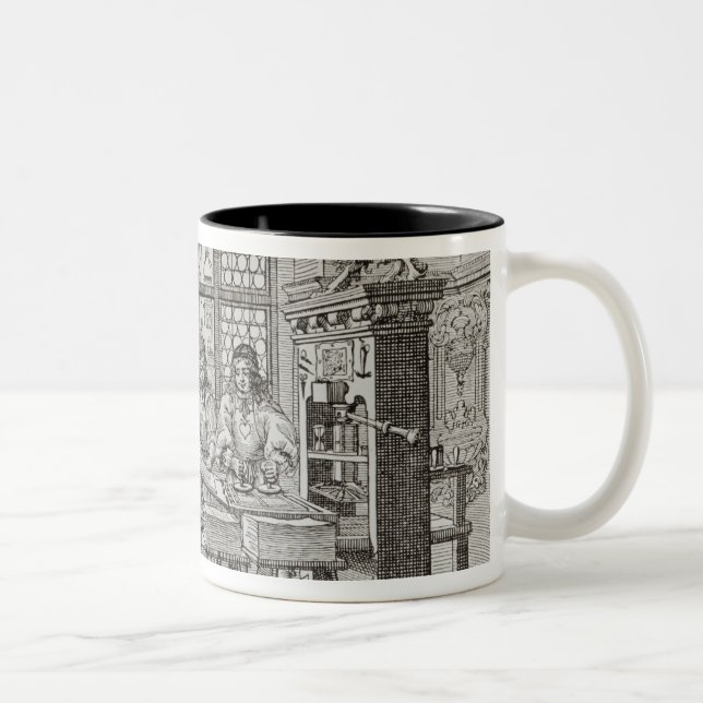 Interior of a printing works in Nuremberg Two-Tone Coffee Mug (Right)