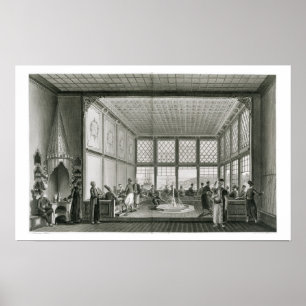 Interior of a public cafe in Constantinople by the Poster