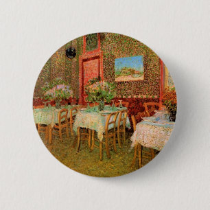 Interior of a Restaurant by Vincent van Gogh 6 Cm Round Badge