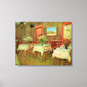 Interior of a restaurant by Vincent van Gogh Canvas Print