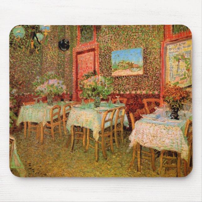 Interior of a Restaurant by Vincent van Gogh Mouse Mat (Front)