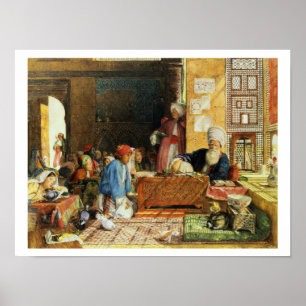 Interior of a School, Cairo, 1890 (w/c) (see also Poster
