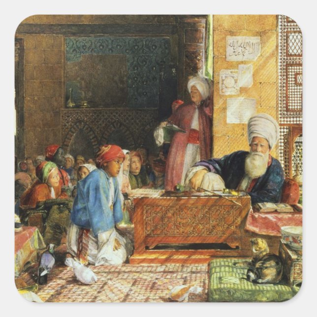 Interior of a School, Cairo, 1890 (w/c) (see also Square Sticker (Front)