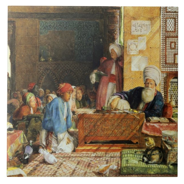 Interior of a School, Cairo, 1890 (w/c) (see also Tile (Front)