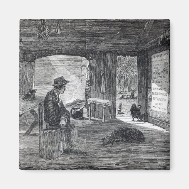 Interior of a settler's hut in Australia Magnet (Front)