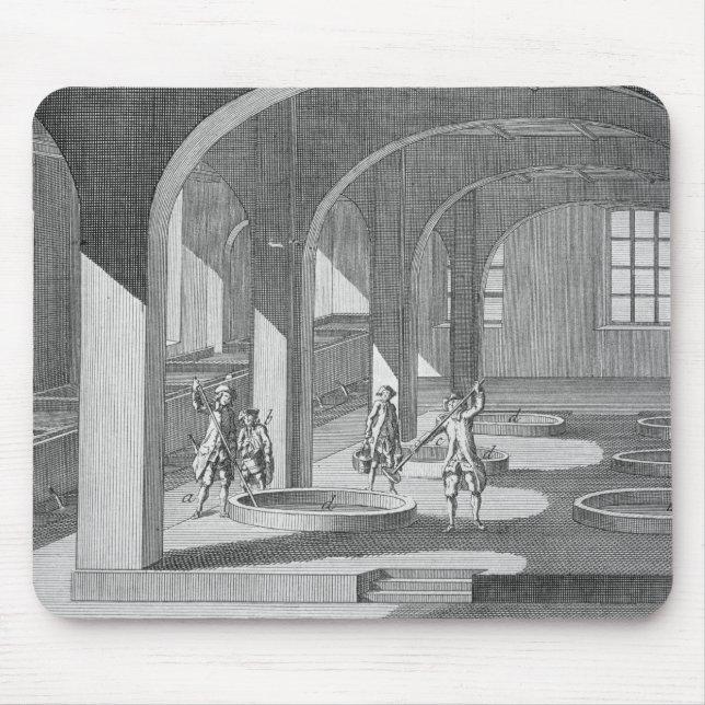 Interior of a Soap Factory, illustration for an en Mouse Mat (Front)