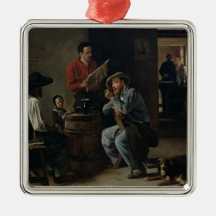 Interior of a Tavern, 1859 Metal Tree Decoration