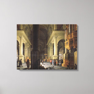 Interior of a Temple, 1652 Canvas Print