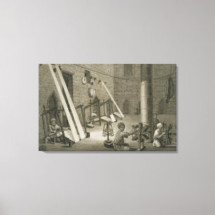 Interior of a Weaver's Workshop, from Volume II Ar Canvas Print