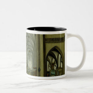 Interior of Antwerp cathedral Two-Tone Coffee Mug