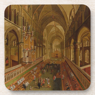 Interior of Canterbury Cathedral, c.1675-1700 (oil Coaster