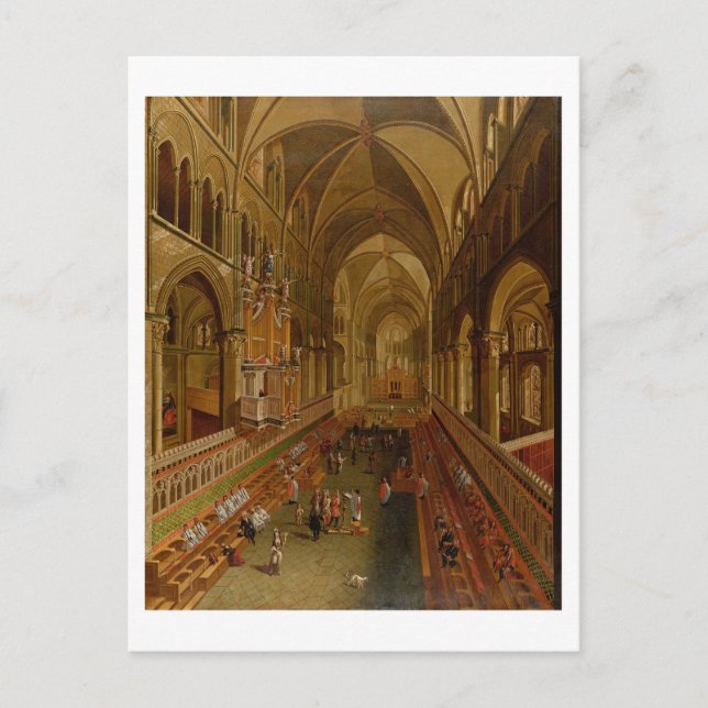Interior of Canterbury Cathedral, c.1675-1700 (oil Postcard (Front)