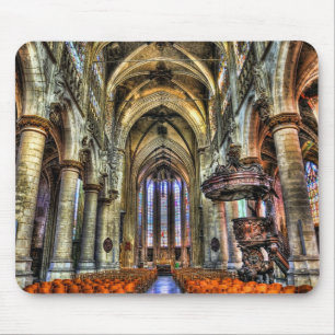 Interior of catholic church mouse mat