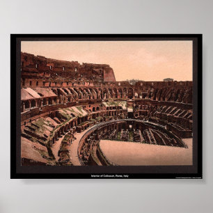 Interior of Coliseum, Rome, Italy Poster