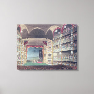 Interior of Drury Lane Theatre, 1808 Canvas Print