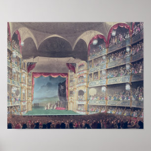 Interior of Drury Lane Theatre, 1808 Poster