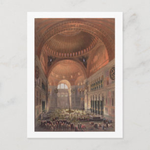 Interior of Haghia Sophia, Constantinople, pub. 18 Postcard