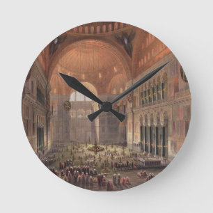 Interior of Haghia Sophia, Constantinople, pub. 18 Round Clock