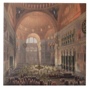 Interior of Haghia Sophia, Constantinople, pub. 18 Tile