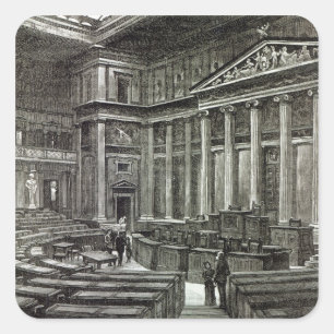 Interior of Houses of Parliament, Vienna Square Sticker