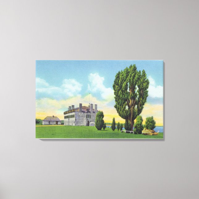 Interior of Jesuit Chapel in Old French Castle Canvas Print (Front)
