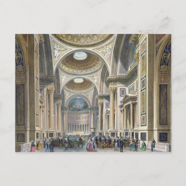 Interior of La Madeleine, Paris Postcard (Front)