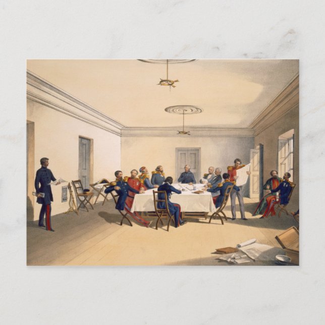 Interior of Lord Raglan's Head Quarters, plate fro Postcard (Front)