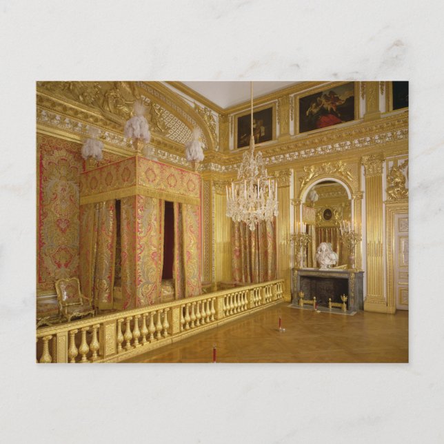 Interior of Louis XIV's bedroom, 1701-23 Postcard (Front)