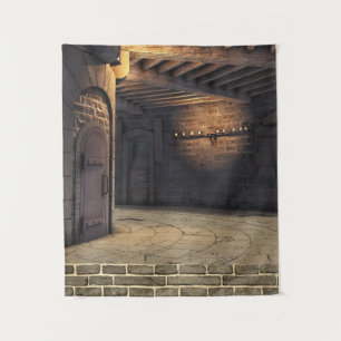 Interior of Mediaeval Castle Photo Backdrop Tapestry