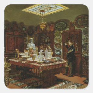 Interior of Monsieur Sauvageot's Collection Square Sticker