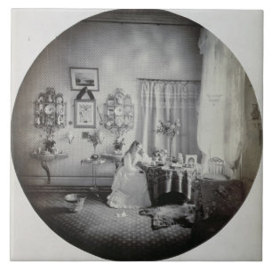 Interior of Muckross House, c.1865 (albumen print) Tile