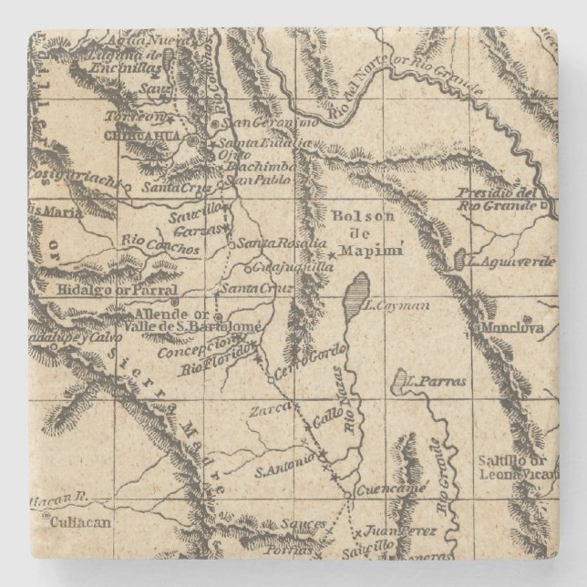 Interior of Northern Mexico Stone Coaster (Front)