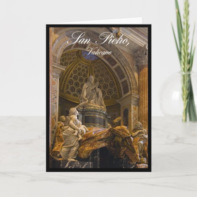 Interior of Saint Peter's Basilica in Vatican Card (Front)