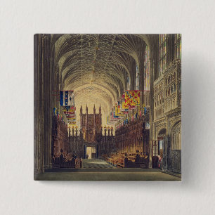 Interior of St. George's Chapel, Windsor Castle, f 15 Cm Square Badge