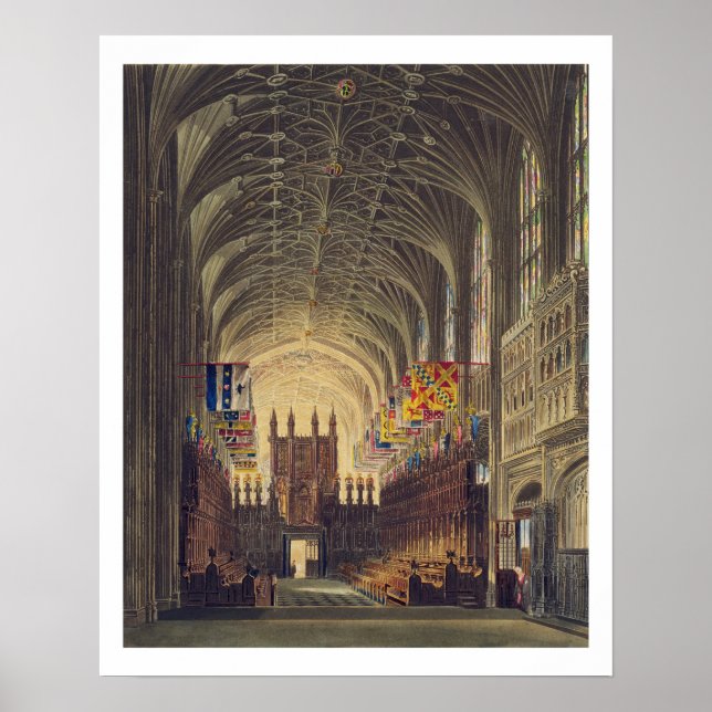 Interior of St. George's Chapel, Windsor Castle, f Poster (Front)