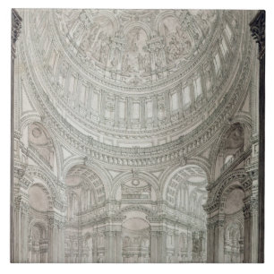 Interior of St.Paul's Cathedral, 1817 Tile