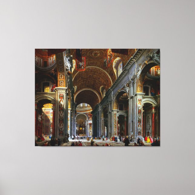 Interior of St. Peter's Basilica, Rome Canvas Print (Front)