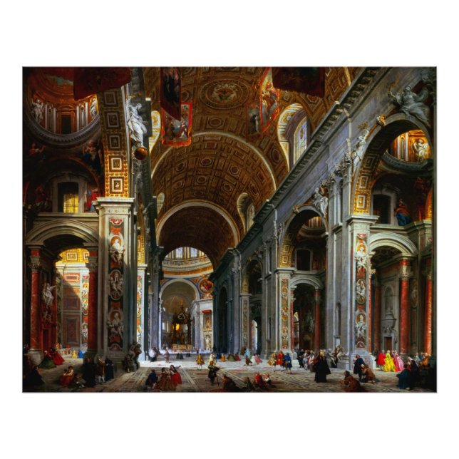 Interior of St. Peter's Basilica, Rome Photo Print (Front)