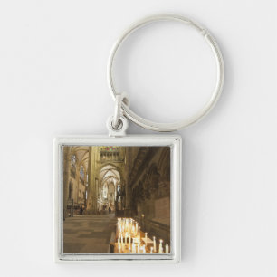 Interior of St. Peter's Cathedral in Regensburg Key Ring