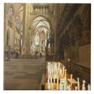 Interior of St. Peter's Cathedral in Regensburg Tile