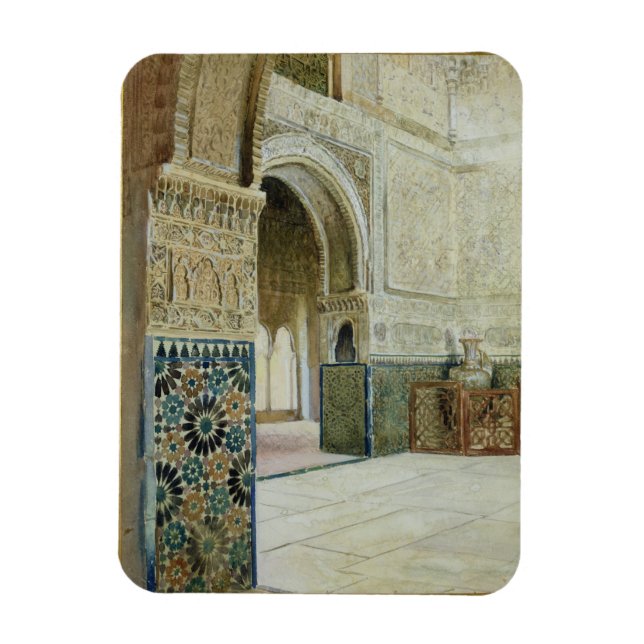 Interior of the Alhambra, Granada (w/c) Magnet (Vertical)