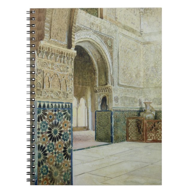 Interior of the Alhambra, Granada (w/c) Notebook (Front)