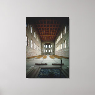 Interior of the basilica, early 4th century AD Canvas Print