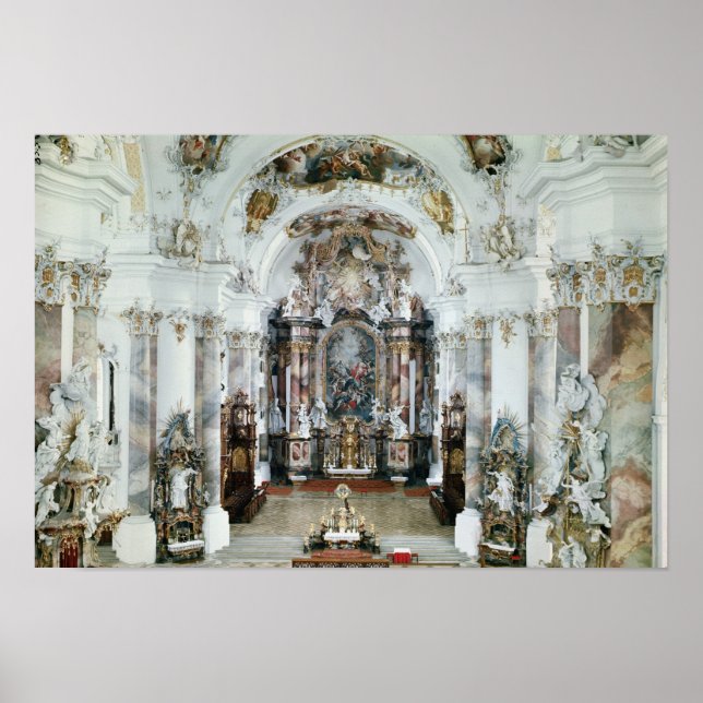 Interior of the benedictine abbey church poster (Front)