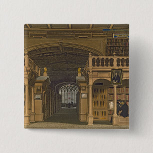Interior of the Bodleian Library, illustration fro 15 Cm Square Badge