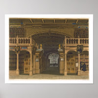 Interior of the Bodleian Library, illustration fro